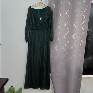 Ever Pretty Dark Green Shimmery PROM DRESS - size US12